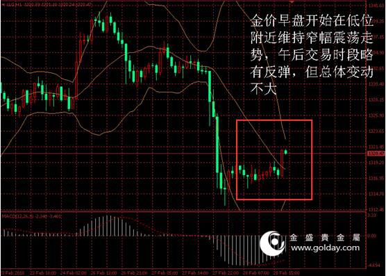 金盛盈富 金价日内走势