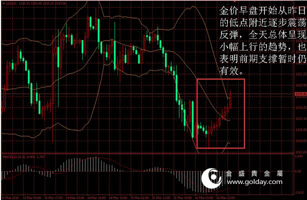 金盛盈富 金价日内走势